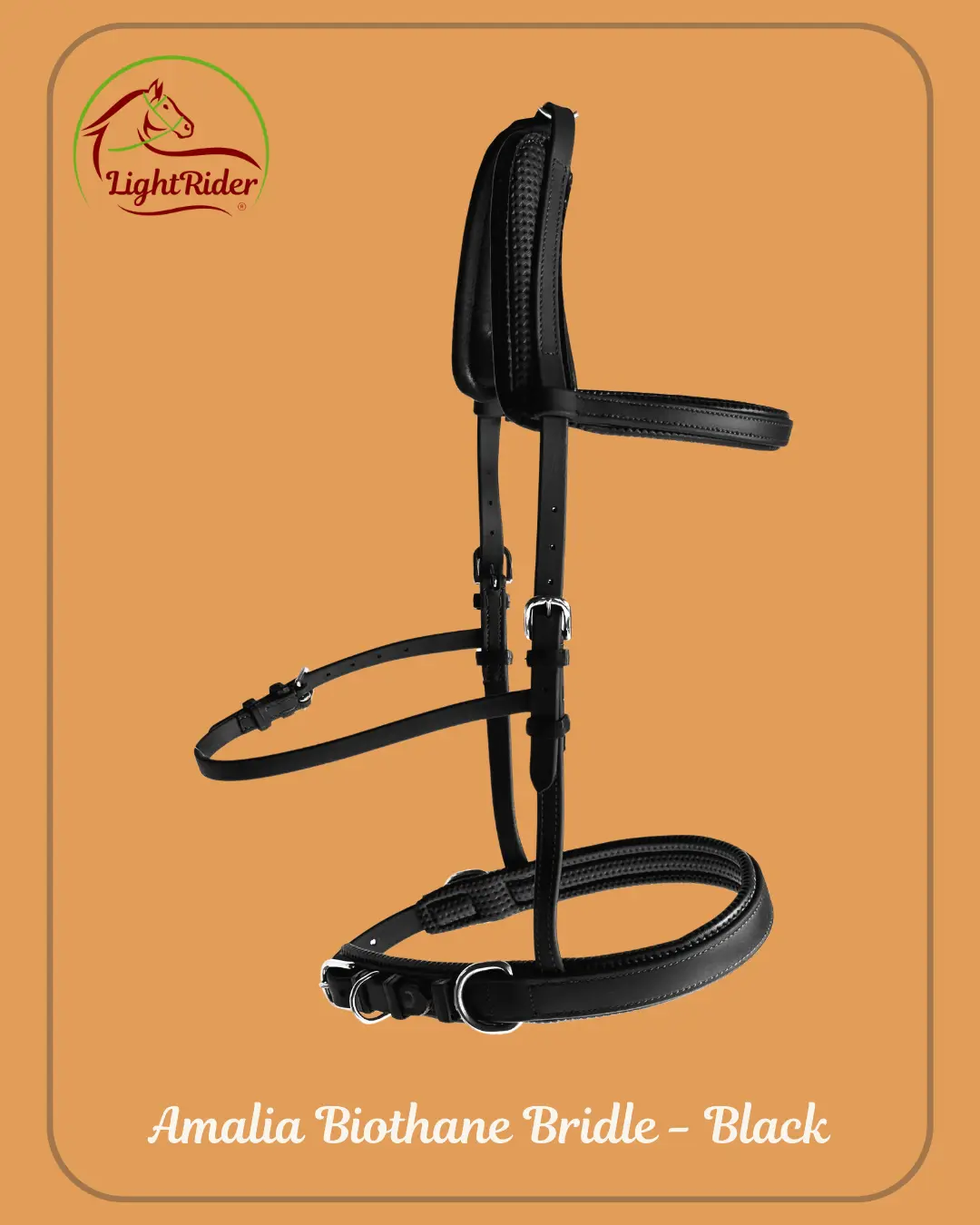 Amalia Biothane Bitless Bridle Black