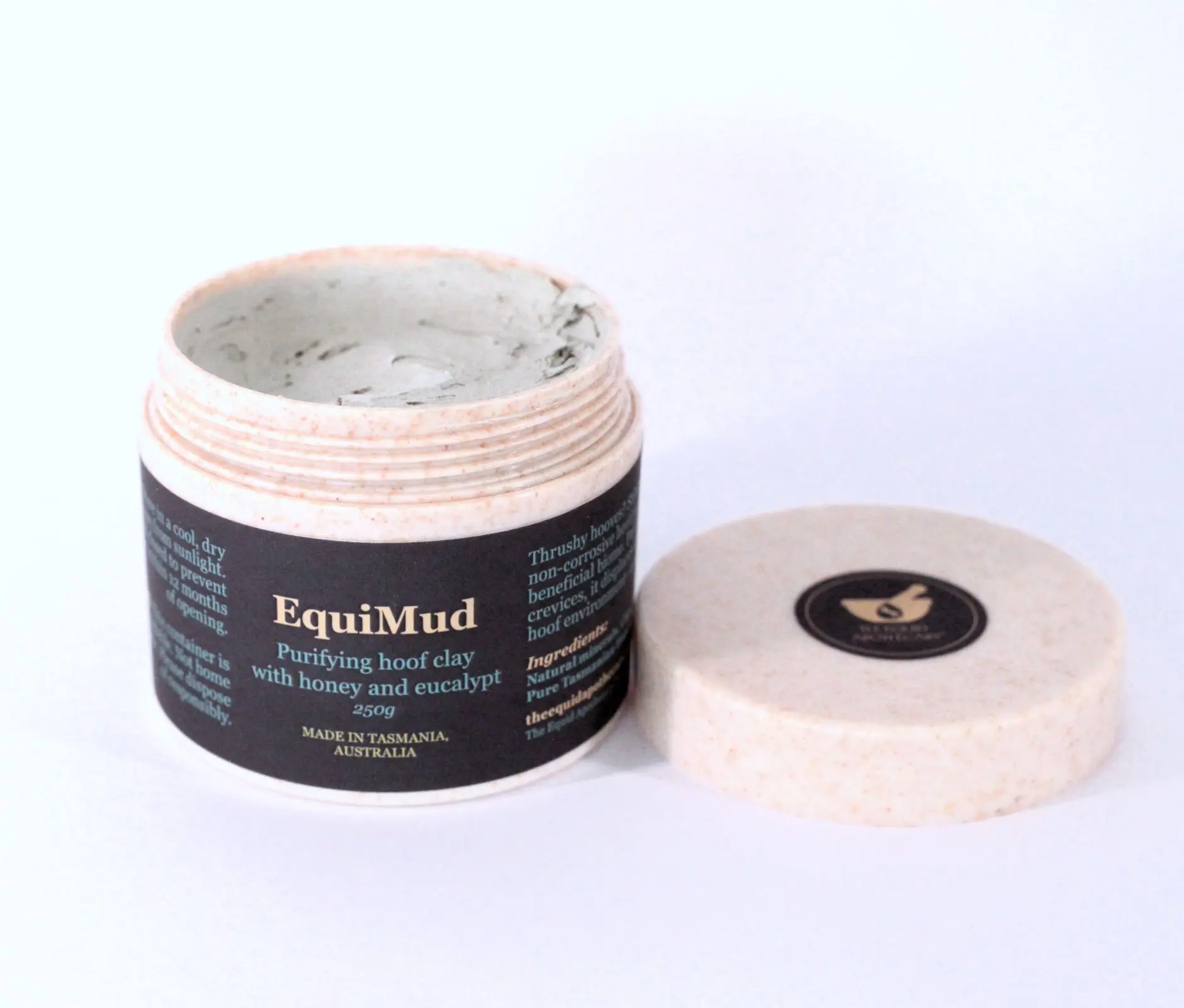 EQUIMUD 250GMS LID OFF WHITE BG