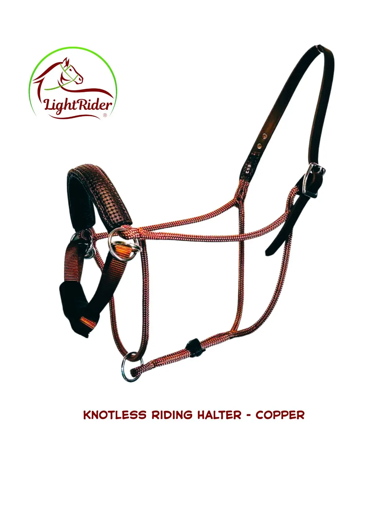 Knotless Riding Halter Copper