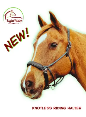 LightRider Amalia Bitless Bridle - Natural Horse World KnotlessRidingHalterNavyNew