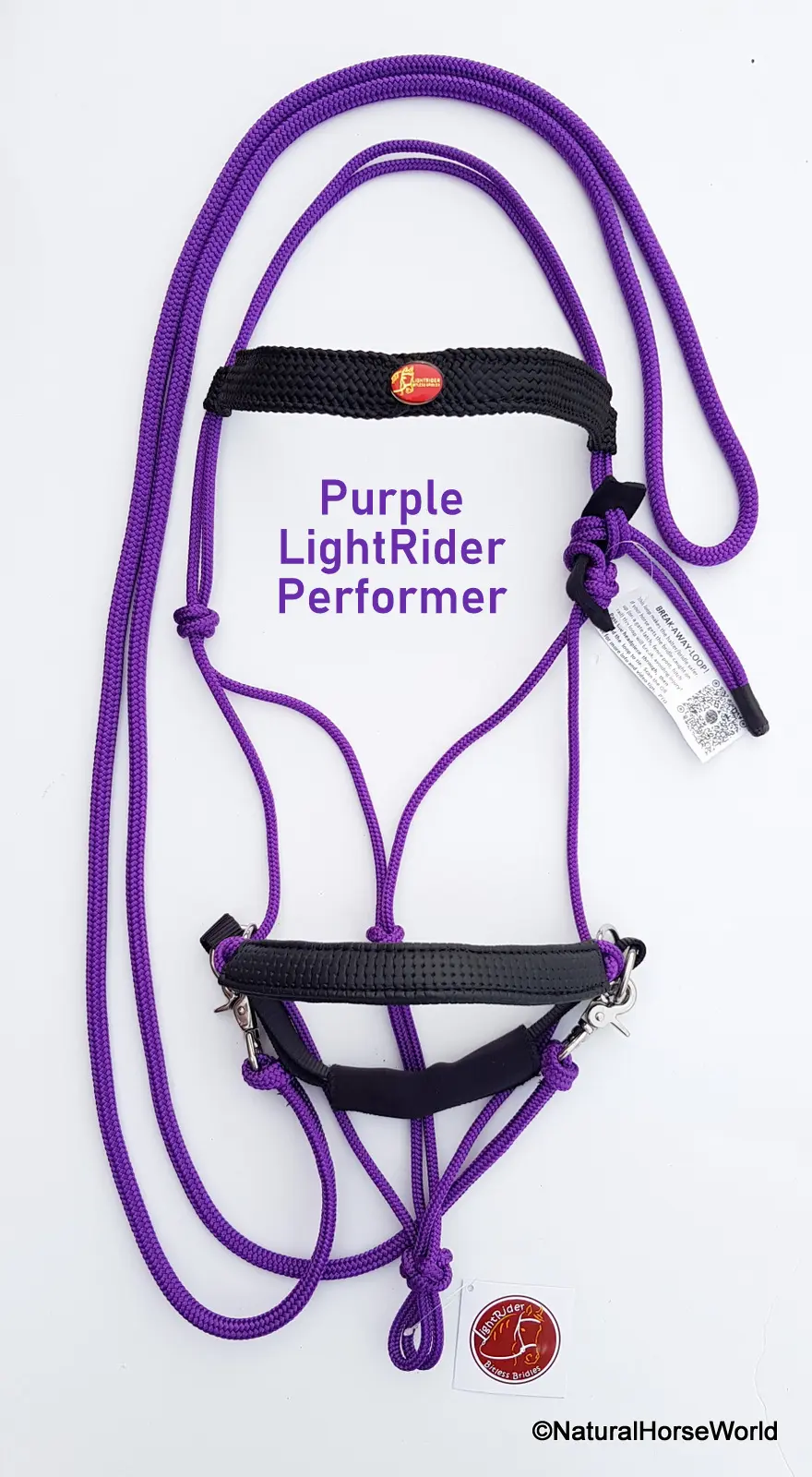 LightRider Bitless Bridle - Rope Performer Includes rope reins