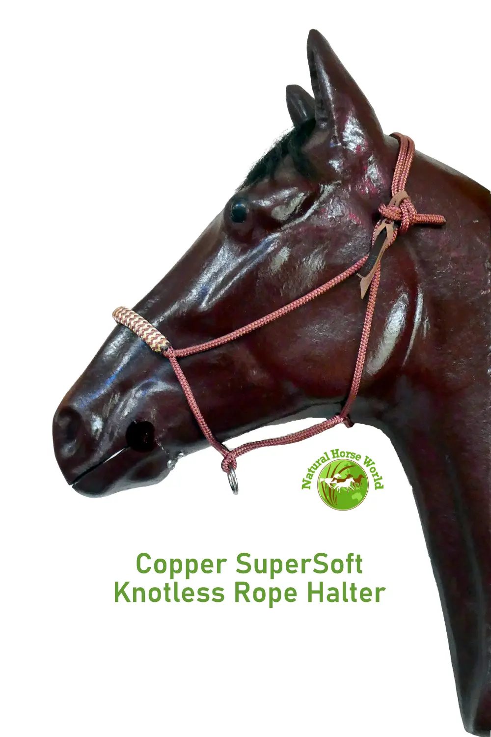 SuperSoft Knotless Rope Halter with contrasting noseband cover