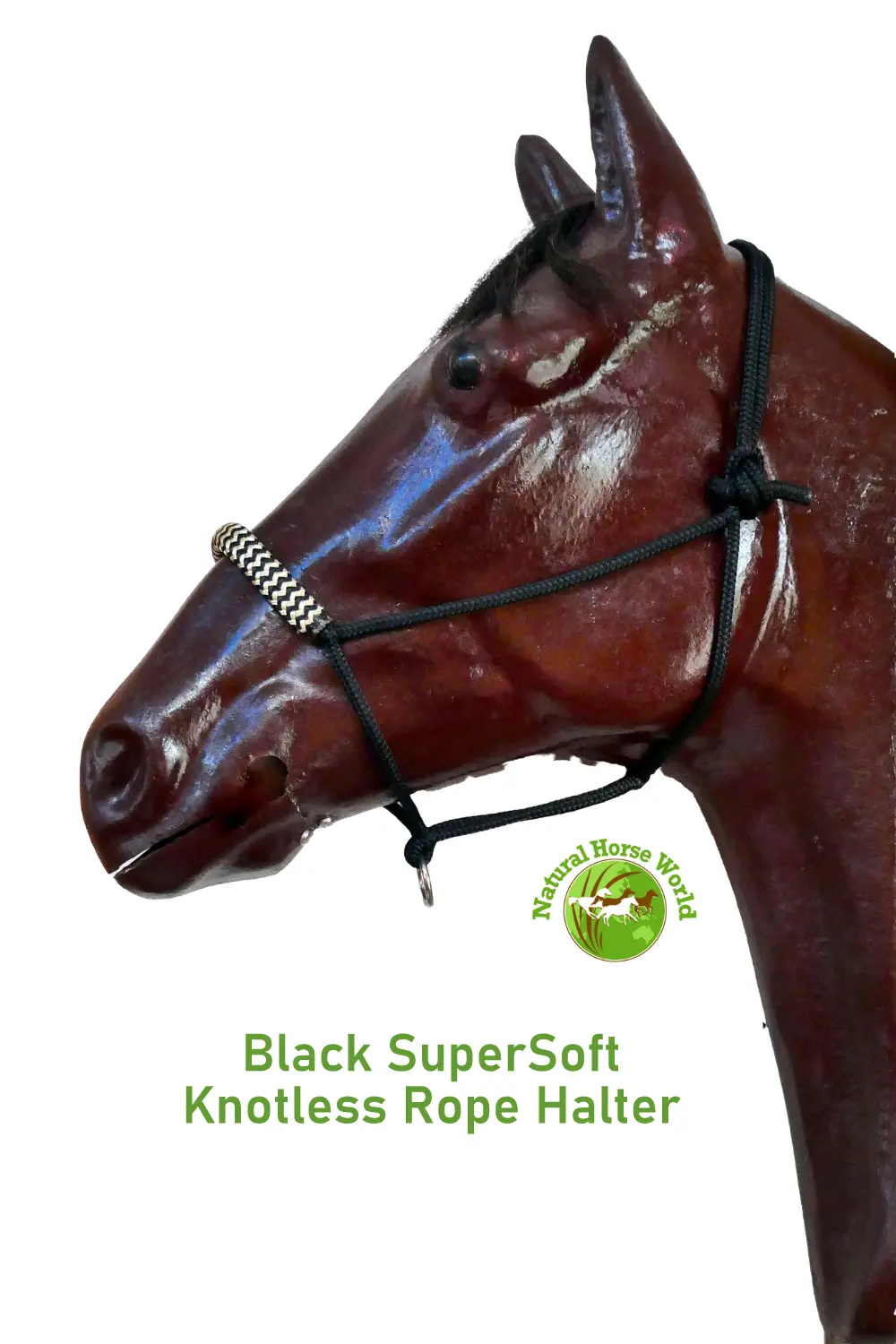 SuperSoft Knotless Rope Halter with contrasting noseband cover
