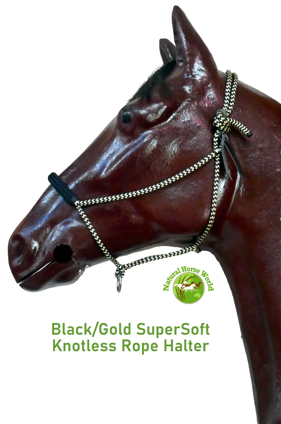 SuperSoft Knotless Rope Halter with contrasting noseband cover